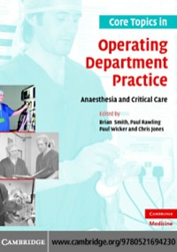 Titelbild: Core Topics in Operating Department Practice 1st edition 9780521694230
