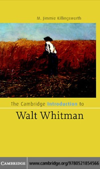 Cover image: The Cambridge Introduction to Walt Whitman 1st edition 9780521854566