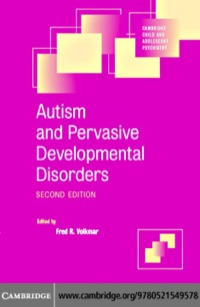Cover image: Autism and Pervasive Developmental Disorders 2nd edition 9780521549578