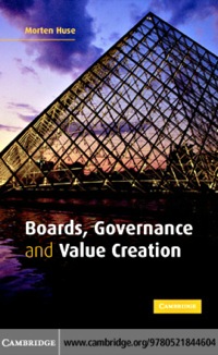 Cover image: Boards, Governance and Value Creation 1st edition 9780521844604