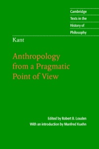 Imagen de portada: Kant: Anthropology from a Pragmatic Point of View 9780521855563