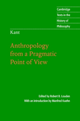 Cover image: Kant: Anthropology from a Pragmatic Point of View 9780521855563