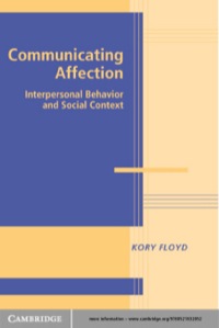 Cover image: Communicating Affection 9780521832052