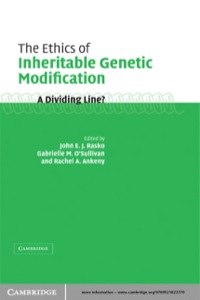 Imagen de portada: The Ethics of Inheritable Genetic Modification 1st edition 9780521822770