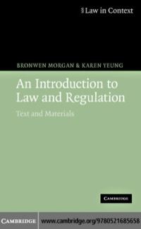 Cover image: An Introduction to Law and Regulation 1st edition 9780521685658