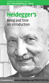 Cover image: Heidegger's Being and Time 1st edition 9780521833226