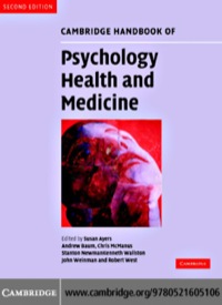 Cover image: Cambridge Handbook of Psychology, Health and Medicine 2nd edition 9780521879972