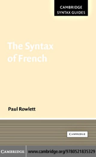 Cover image: The Syntax of French 1st edition 9780521835329