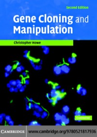 Cover image: Gene Cloning and Manipulation 2nd edition 9780521521055
