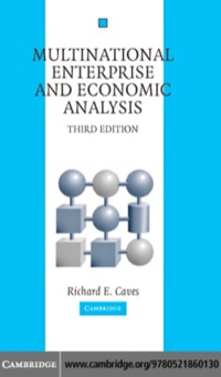 Cover image: Multinational Enterprise and Economic Analysis 3rd edition 9780521860130