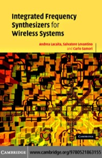 صورة الغلاف: Integrated Frequency Synthesizers for Wireless Systems 1st edition 9780521863155