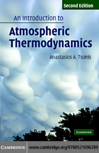 Cover image: An Introduction to Atmospheric Thermodynamics 2nd edition 9780521696289
