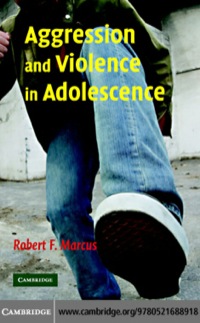 Imagen de portada: Aggression and Violence in Adolescence 1st edition 9780521868815