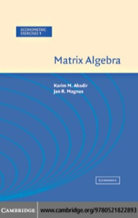 Cover image: Matrix Algebra 1st edition 9780521537469