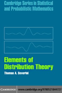 Omslagafbeelding: Elements of Distribution Theory 1st edition 9780521844727
