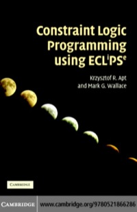 Imagen de portada: Constraint Logic Programming using Eclipse 1st edition 9780521866286