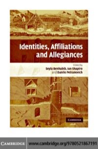 Cover image: Identities, Affiliations, and Allegiances 1st edition 9780521867191