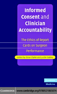 Cover image: Informed Consent and Clinician Accountability 1st edition 9780521865074