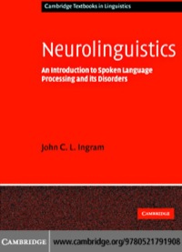 Cover image: Neurolinguistics 1st edition 9780521796408