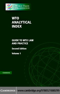 Imagen de portada: WTO Analytical Index 2 Volumes 2nd edition 9780521880299