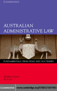 Cover image: Australian Administrative Law 1st edition 9780521697903