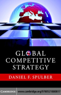 Omslagafbeelding: Global Competitive Strategy 1st edition 9780521880817