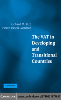 صورة الغلاف: The VAT in Developing and Transitional Countries 1st edition 9780521877657