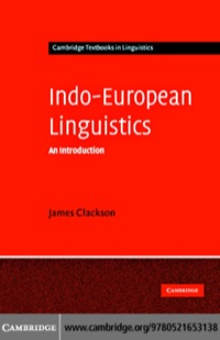 Cover image: Indo-European Linguistics 1st edition 9780521653671