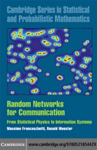 Titelbild: Random Networks for Communication 1st edition 9780521854429