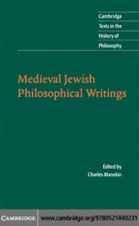 Cover image: Medieval Jewish Philosophical Writings 1st edition 9780521840231