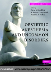 Cover image: Obstetric Anesthesia and Uncommon Disorders 2nd edition 9781107403031