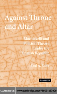 Cover image: Against Throne and Altar 1st edition 9780521883900