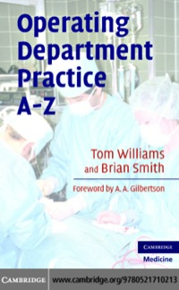 Imagen de portada: Operating Department Practice A-Z 2nd edition 9780521710213