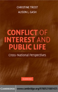 Omslagafbeelding: Conflict of Interest and Public Life 1st edition 9780521881425