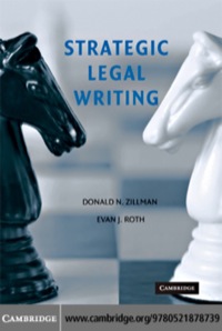 Imagen de portada: Strategic Legal Writing 1st edition 9780521878739