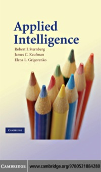 Omslagafbeelding: Applied Intelligence 1st edition 9780521884280