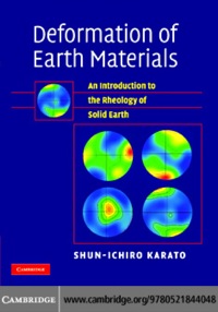 表紙画像: Deformation of Earth Materials 1st edition 9781107406056