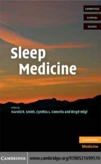 Imagen de portada: Sleep Medicine 1st edition 9780521699570