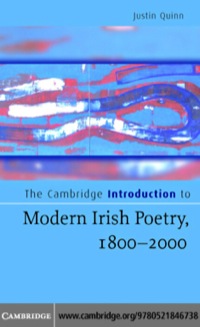 Cover image: The Cambridge Introduction to Modern Irish Poetry, 1800–2000 1st edition 9780521846738