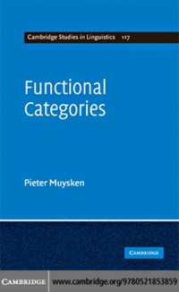 Imagen de portada: Functional Categories 1st edition 9780521853859