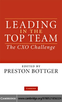 Imagen de portada: Leading in the Top Team 1st edition 9780521856324