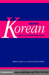 Cover image: Using Korean 1st edition 9780521667883