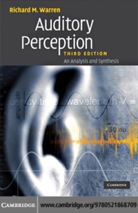 Cover image: Auditory Perception 3rd edition 9780521868709
