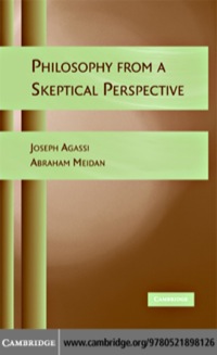 Imagen de portada: Philosophy from a Skeptical Perspective 1st edition 9780521898126