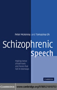 Imagen de portada: Schizophrenic Speech 1st edition 9780521009058
