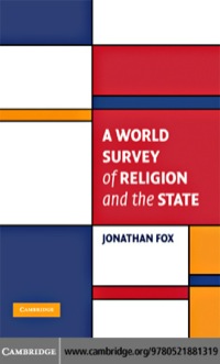 صورة الغلاف: A World Survey of Religion and the State 1st edition 9780521881319