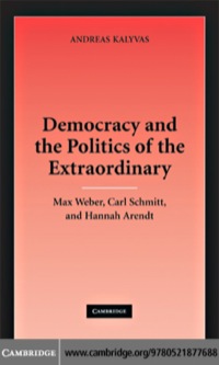 Cover image: Democracy and the Politics of the Extraordinary 1st edition 9780521877688