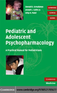 Cover image: Pediatric and Adolescent Psychopharmacology 1st edition 9780521705677