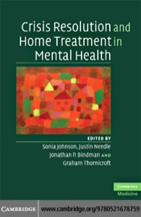 Cover image: Crisis Resolution and Home Treatment in Mental Health 1st edition 9780521678759