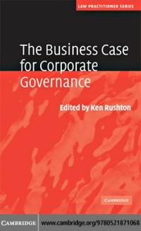 表紙画像: The Business Case for Corporate Governance 1st edition 9780521871068